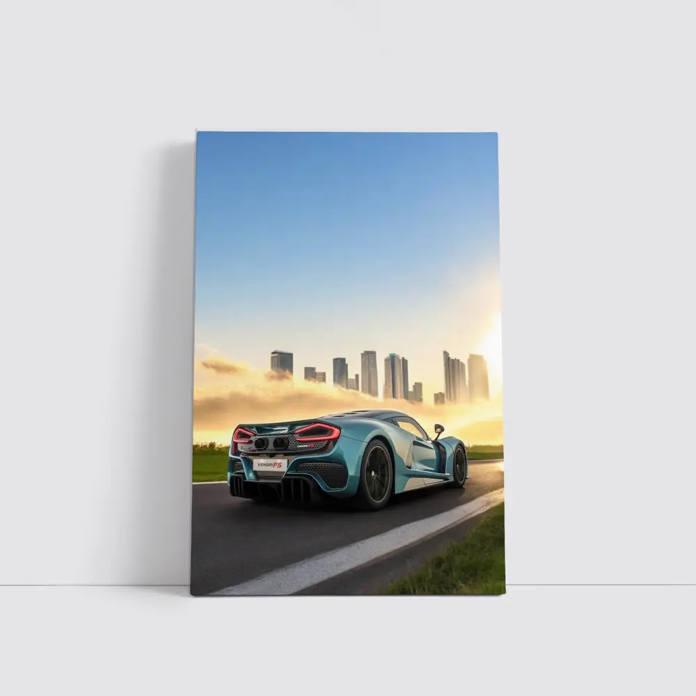 Hennessey Venom F5 City Skyline Track – Wall Art