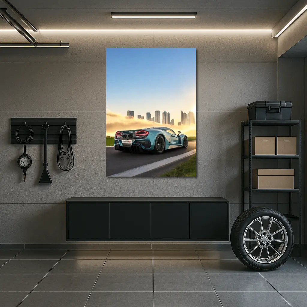 Hennessey Venom F5 City Skyline Track – Wall Art