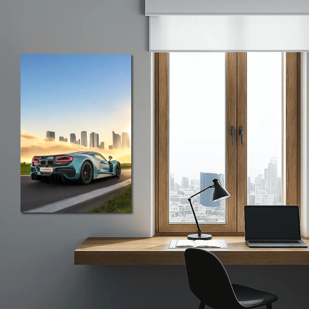 Hennessey Venom F5 City Skyline Track – Wall Art