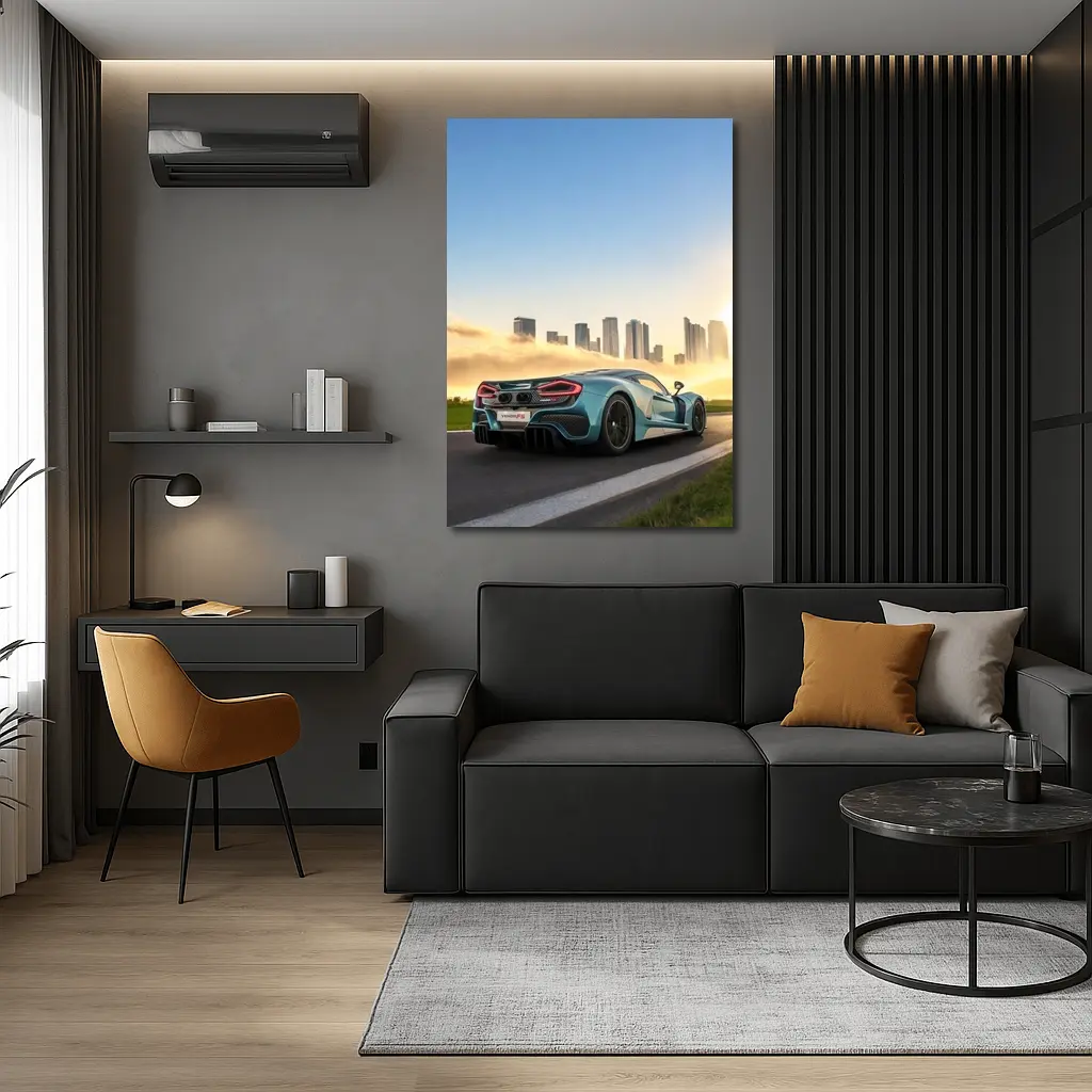 Hennessey Venom F5 City Skyline Track – Wall Art