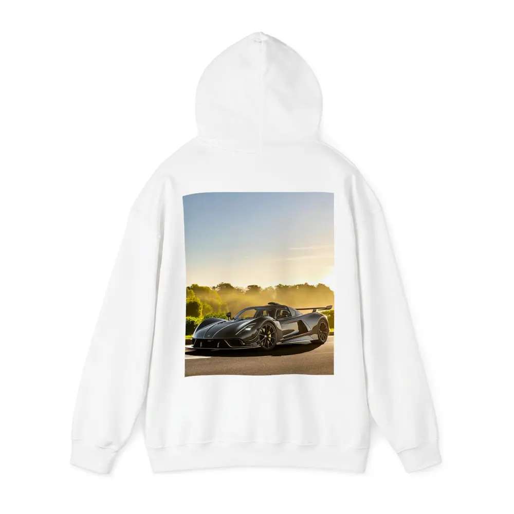 Hennessey Venom F5 Black Supercar Sunset Road – Hoodies