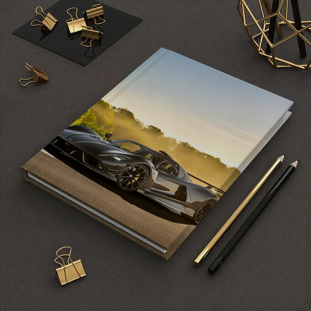 Hennessey Venom F5 Black Supercar Sunset Road – Notebooks