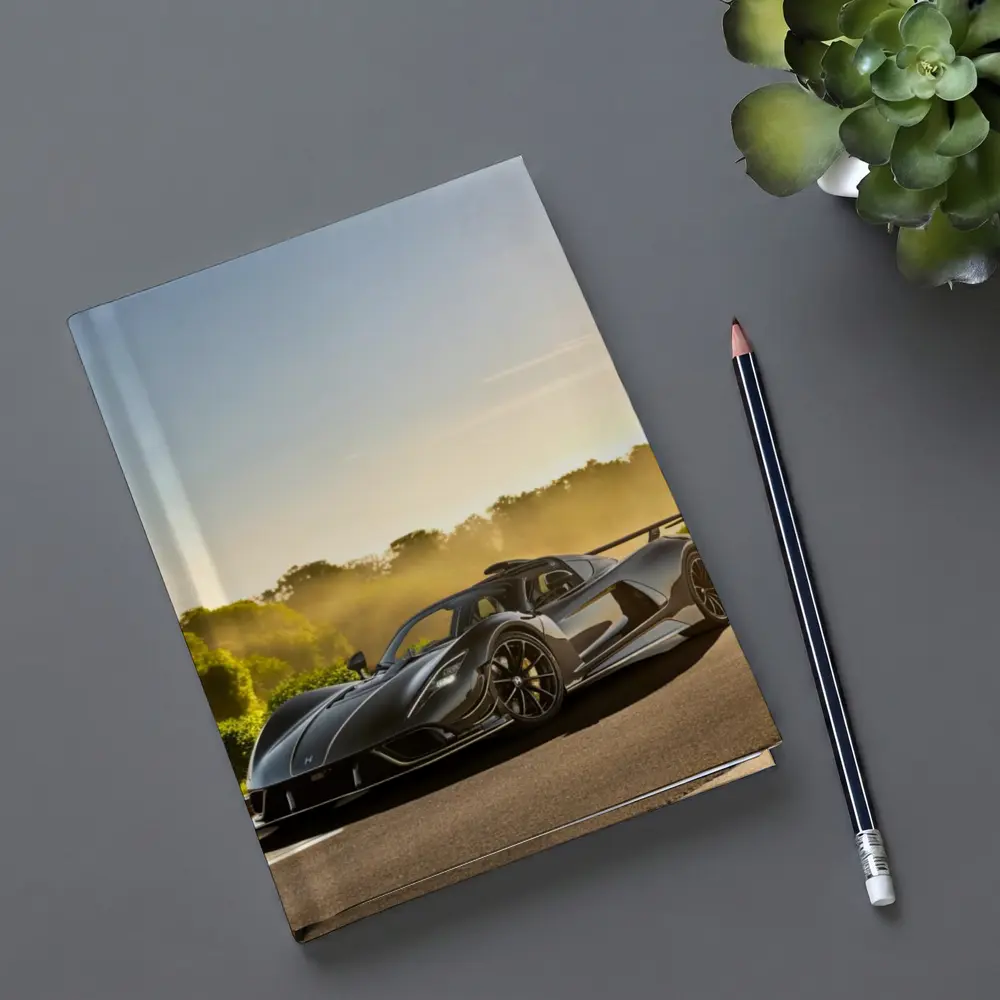 Hennessey Venom F5 Black Supercar Sunset Road – Notebooks