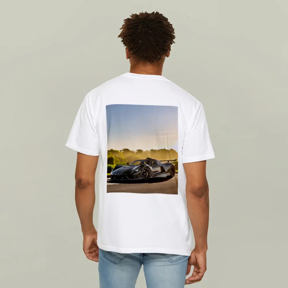 Hennessey Venom F5 Black Supercar Sunset Road – T-Shirts