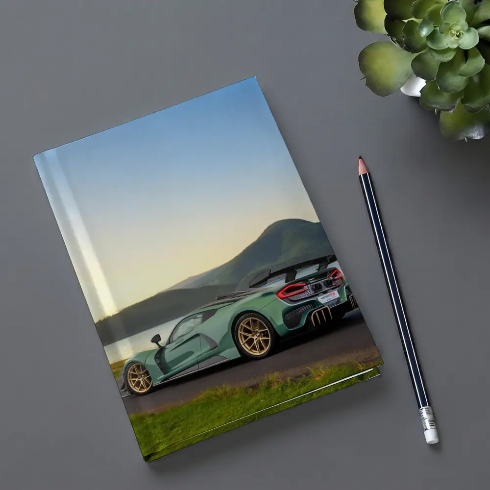 Hennessey Venom F5 Green Supercar Lake Background – Notebooks