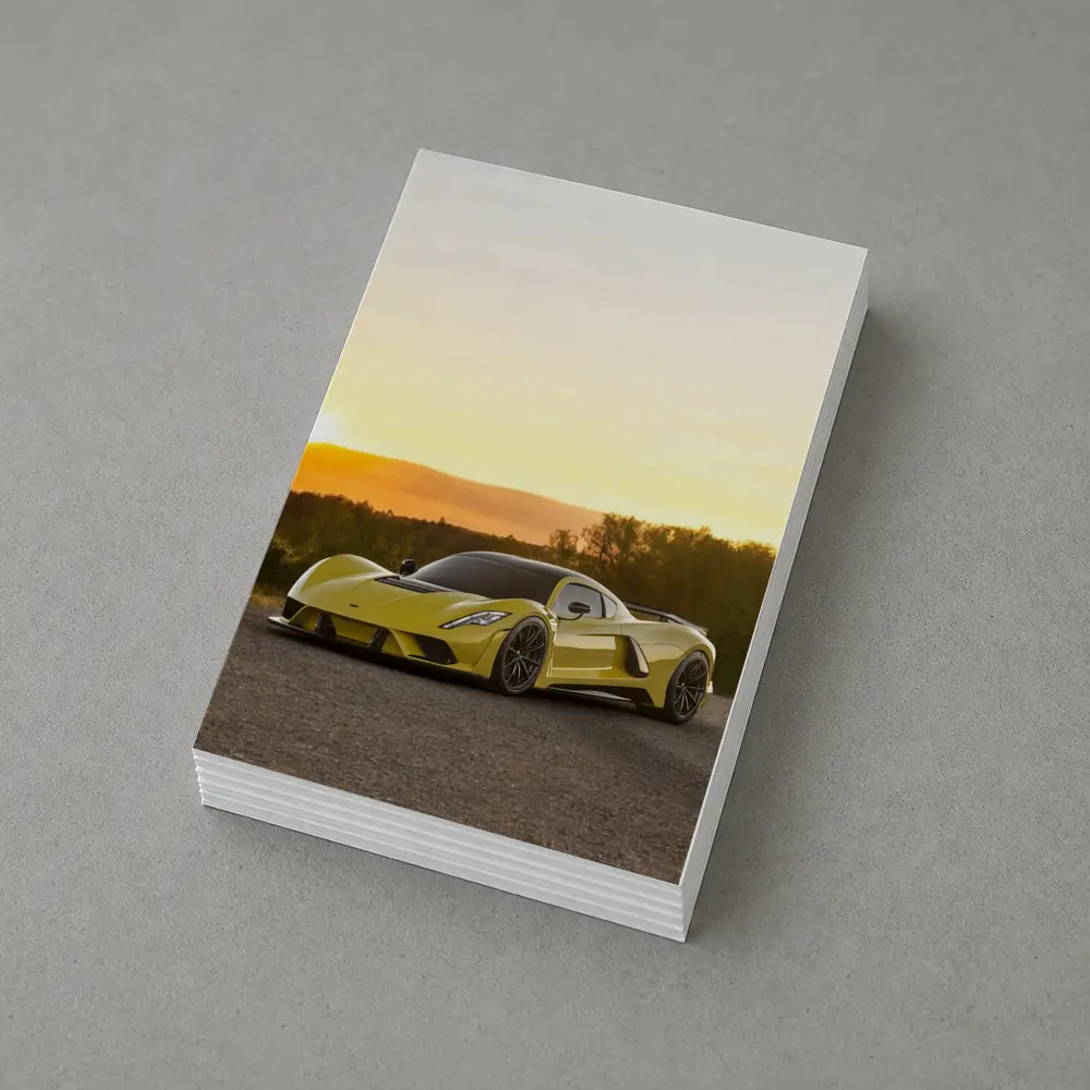 Hennessey Venom F5 Supercar Golden Sunset – Postcards