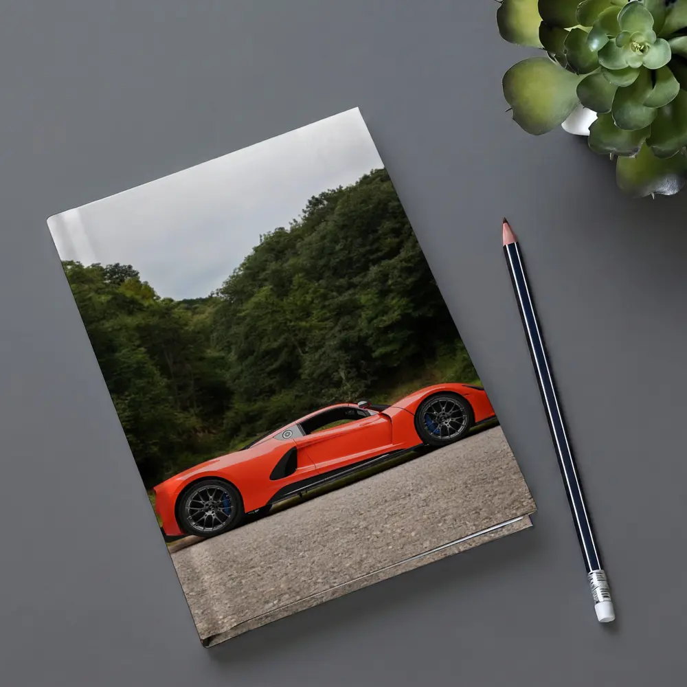 Hennessey Venom F5 Orange Supercar Wooded Road – Notebooks