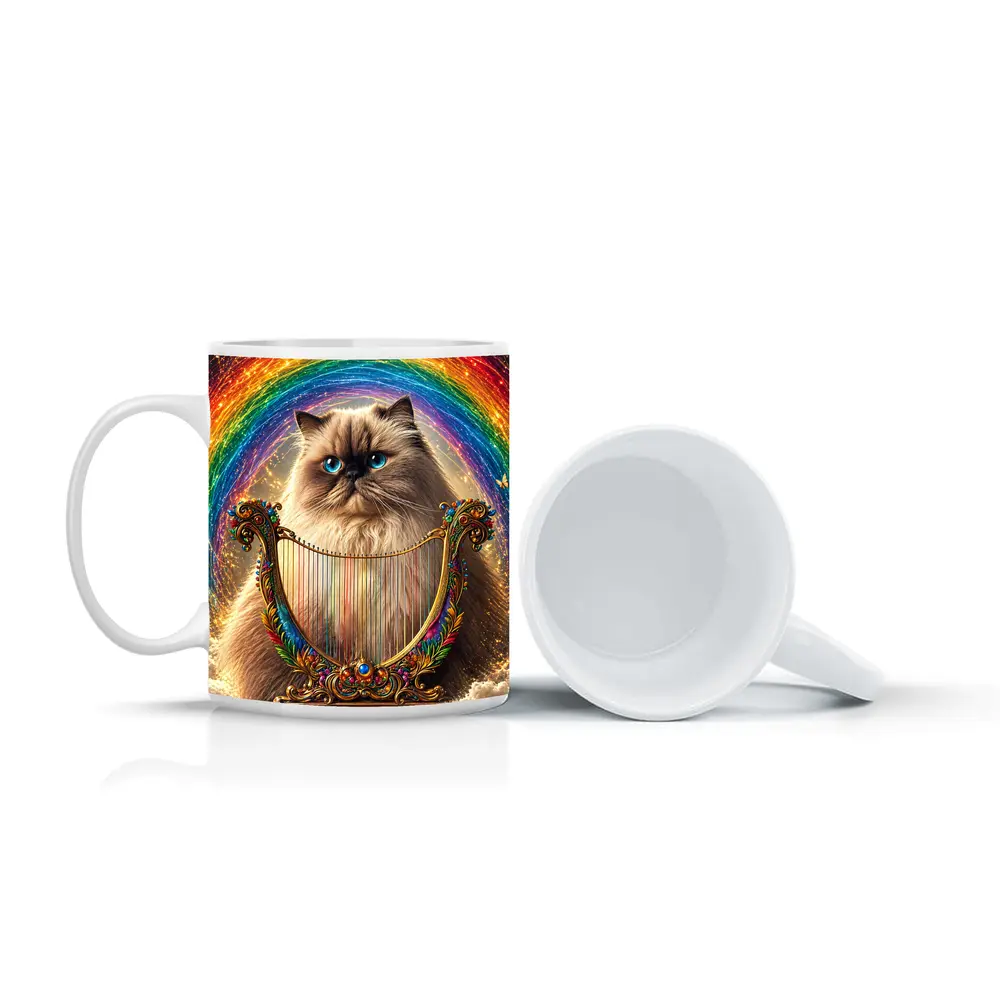 Himalayan Cat Rainbow Harp Clouds Fantasy – Mugs