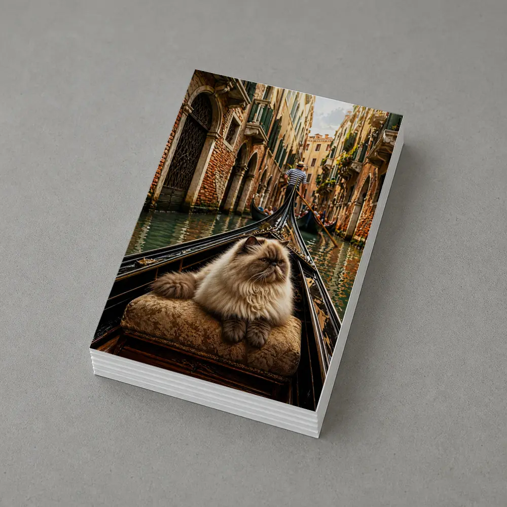 Himalayan Cat Riding Gondola Venice Canal – Postcards