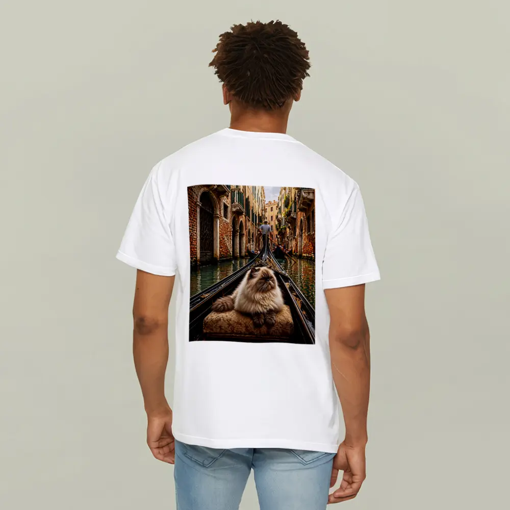 Himalayan Cat Riding Gondola Venice Canal – T-Shirts