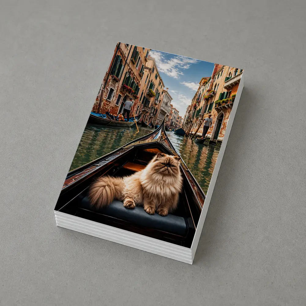 Himalayan Cat Riding Gondola Venice Canal – Postcards