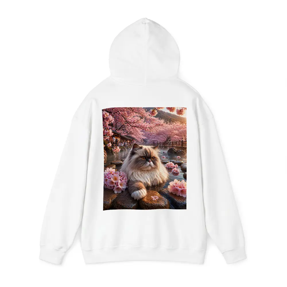 Himalayan Cat Cherry Blossoms Japanese Hot Springs – Hoodies