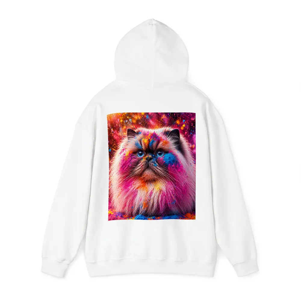 Himalayan Cat Covered In Colorful Holi Powder – Hoodies