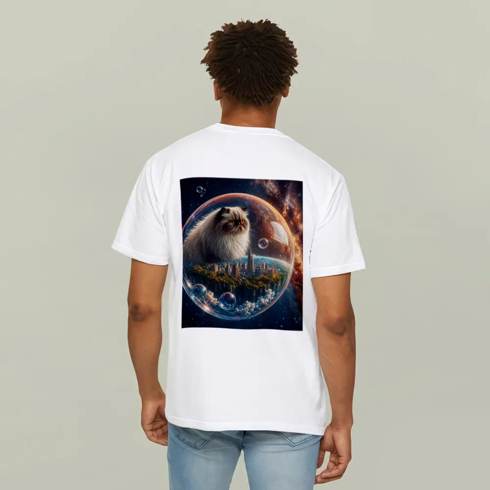 Himalayan Cat Floating in Space Bubble – T-Shirts