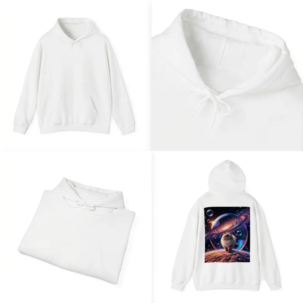 Himalayan Cat Floating Space Galaxy Bubble – Hoodies