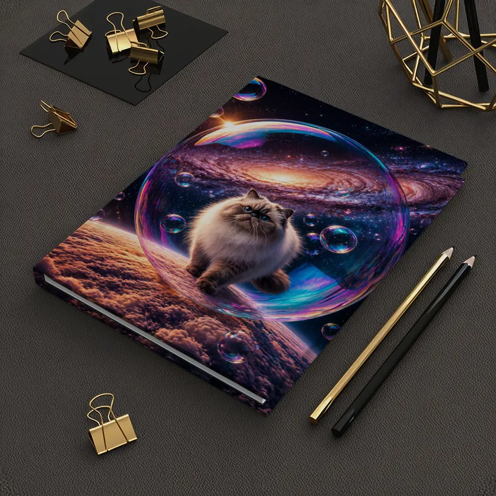 Himalayan Cat Floating Space Galaxy Bubble – Notebooks