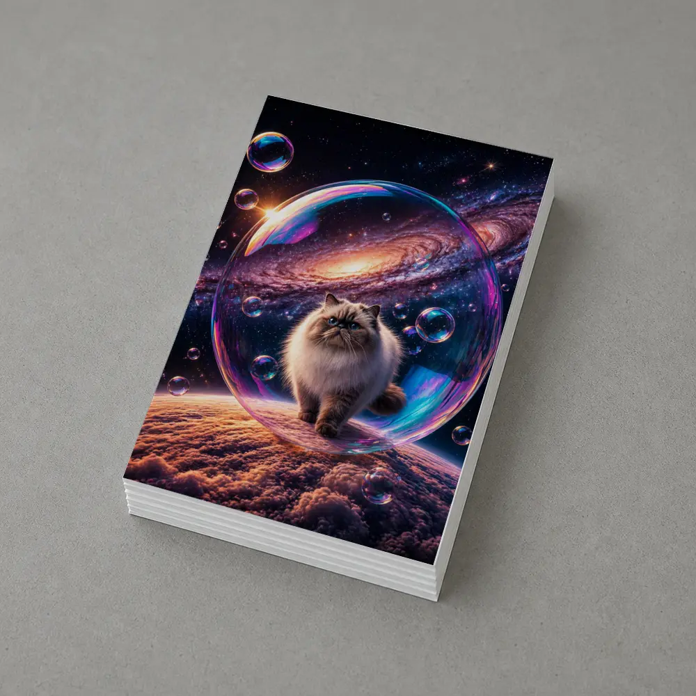 Himalayan Cat Floating Space Galaxy Bubble – Postcards