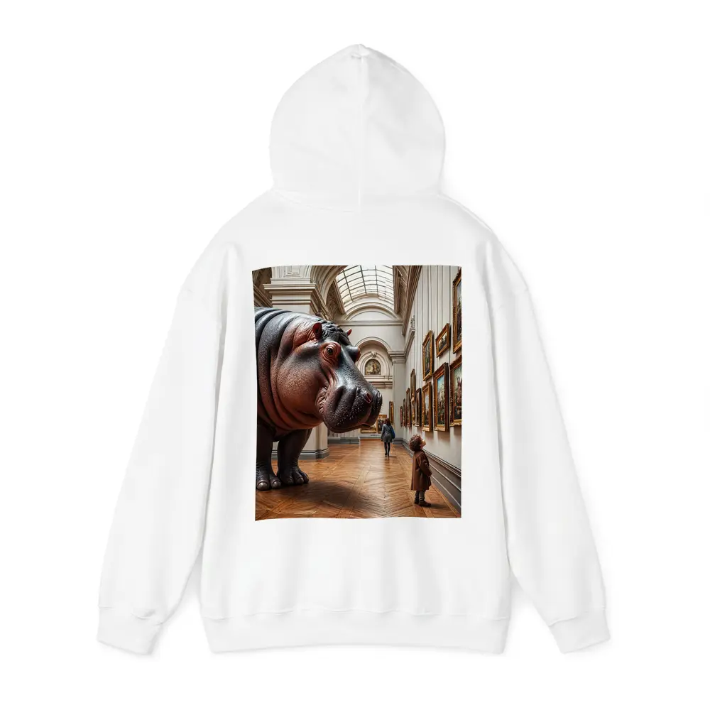 Hippopotamus Child Encounter Inside Art Museum – Hoodies