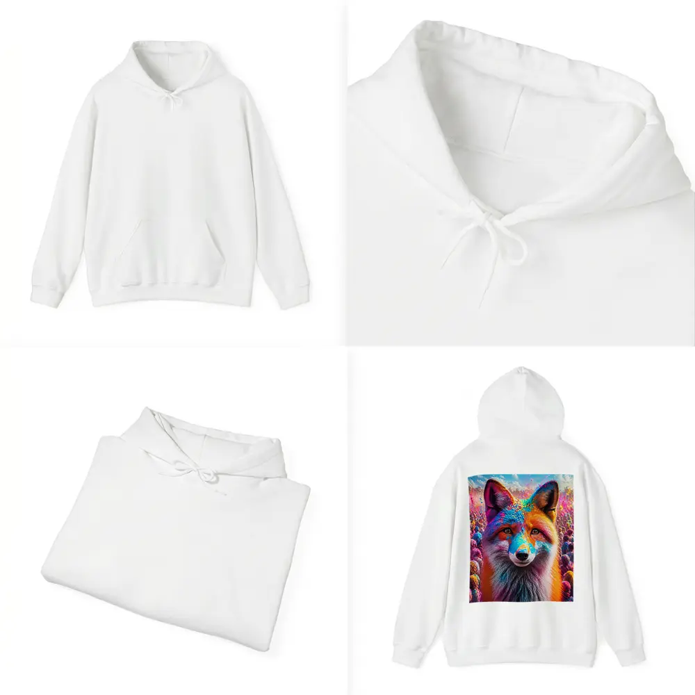Fox Portrait Holi Color Powder Festival – Hoodies