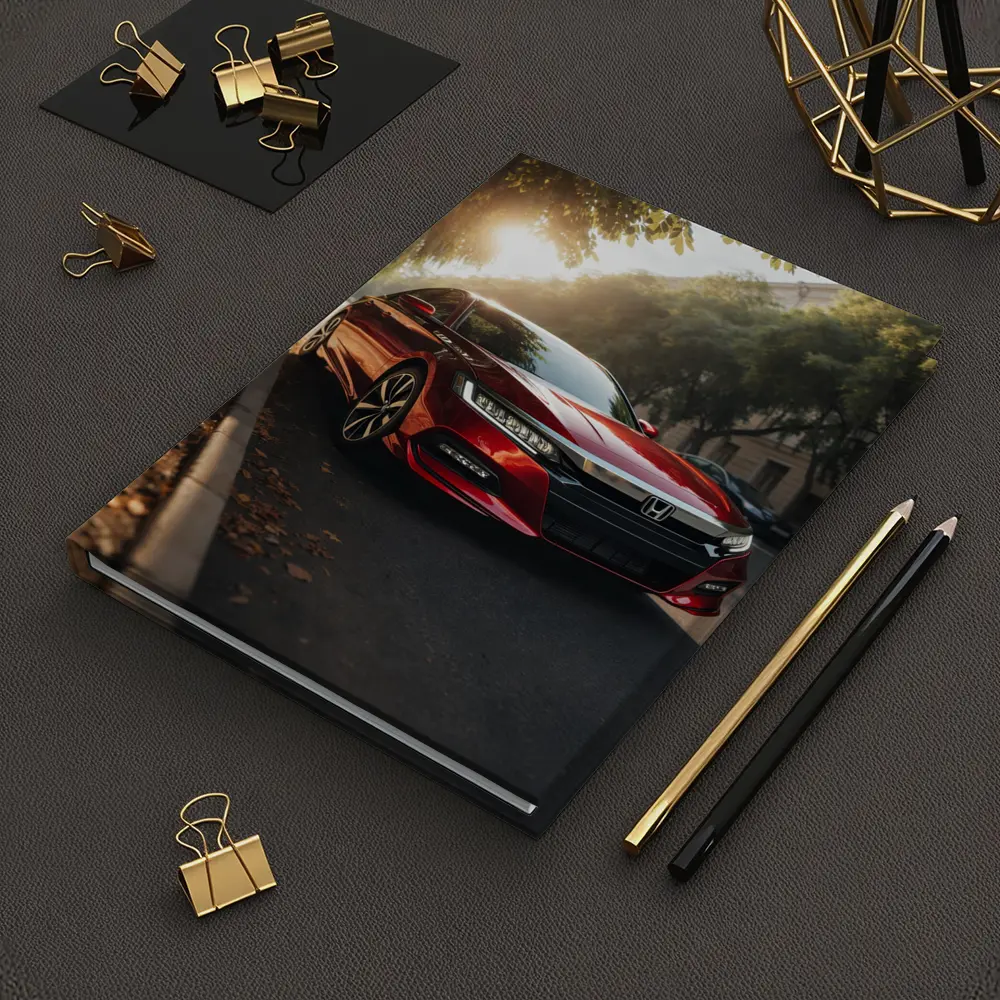 Honda Accord Red Sedan Urban Street Scene – Notebooks