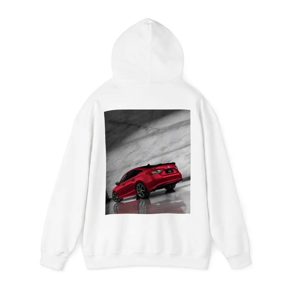 Honda Civic Red Car Marble Studio Background – Hoodies