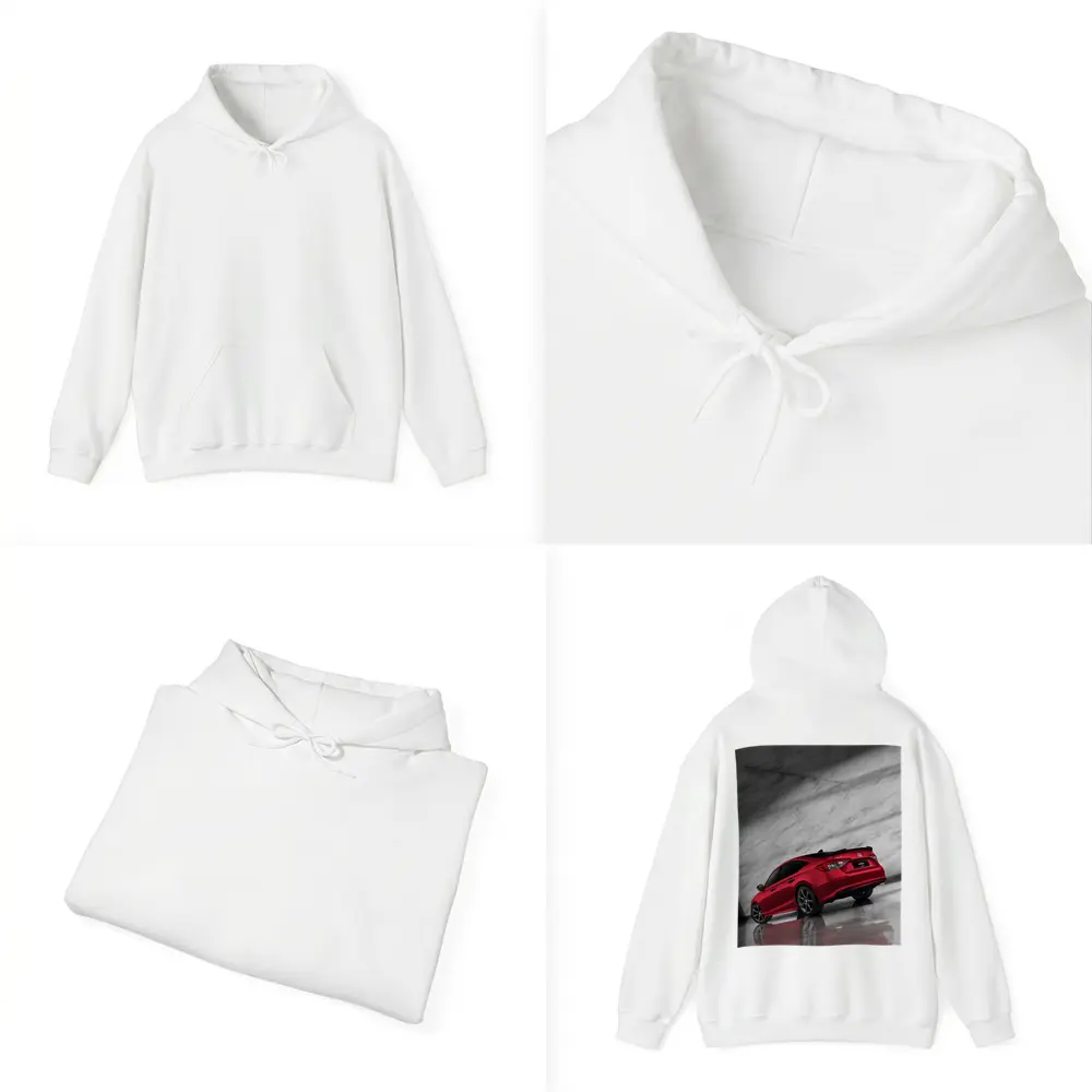 Honda Civic Red Car Marble Studio Background – Hoodies