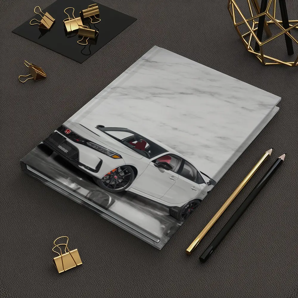 Honda Civic Type R White Marble Background – Notebooks