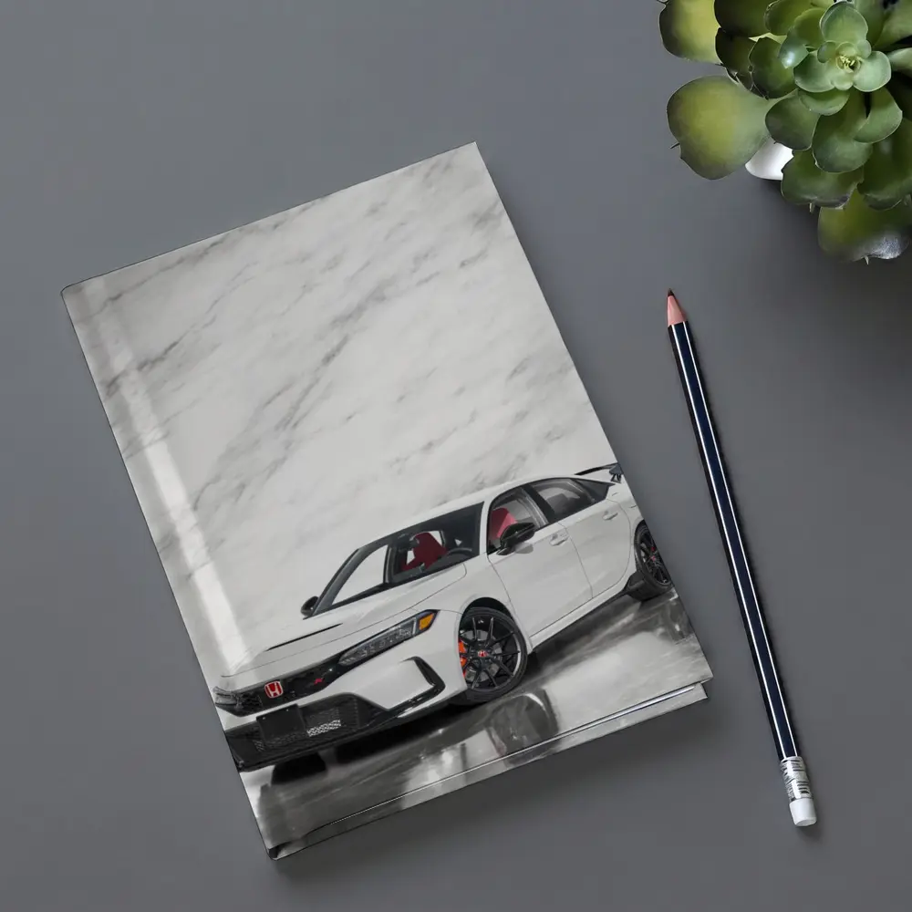 Honda Civic Type R White Marble Background – Notebooks