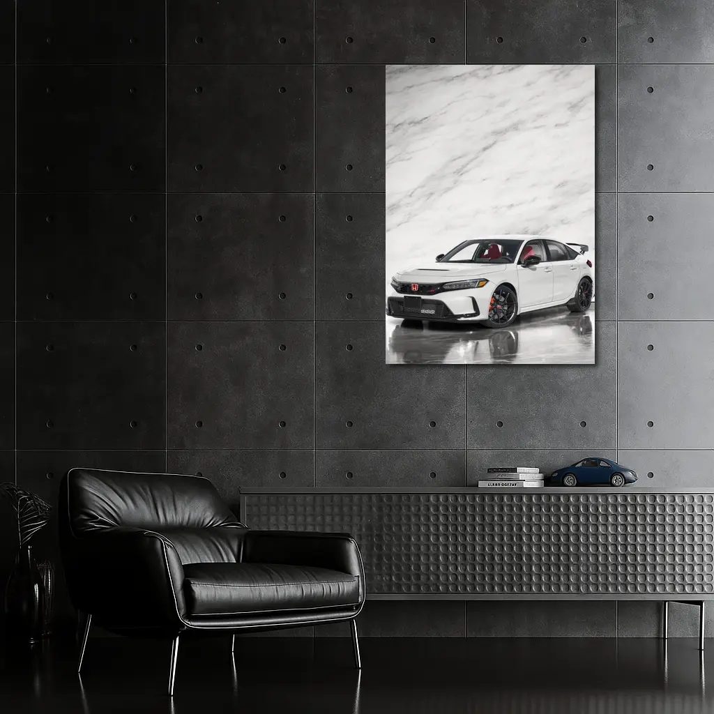 Honda Civic Type R FL5 White Marble Studio – Wall Art