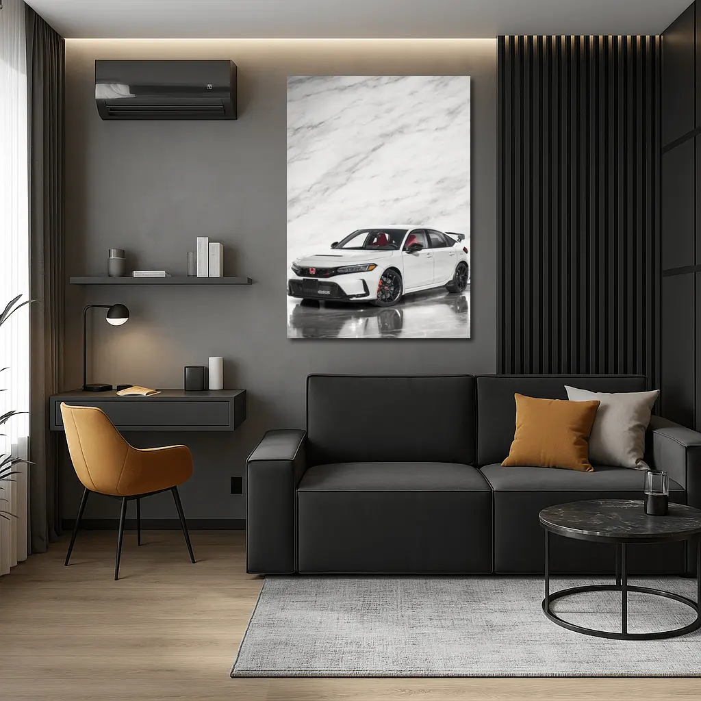 Honda Civic Type R FL5 White Marble Studio – Wall Art
