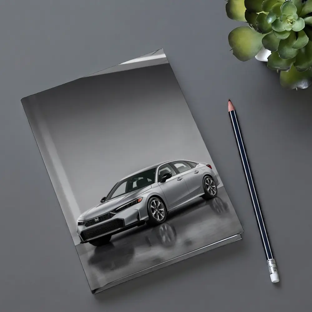 Honda Civic Silver Sedan Studio Setting – Notebooks