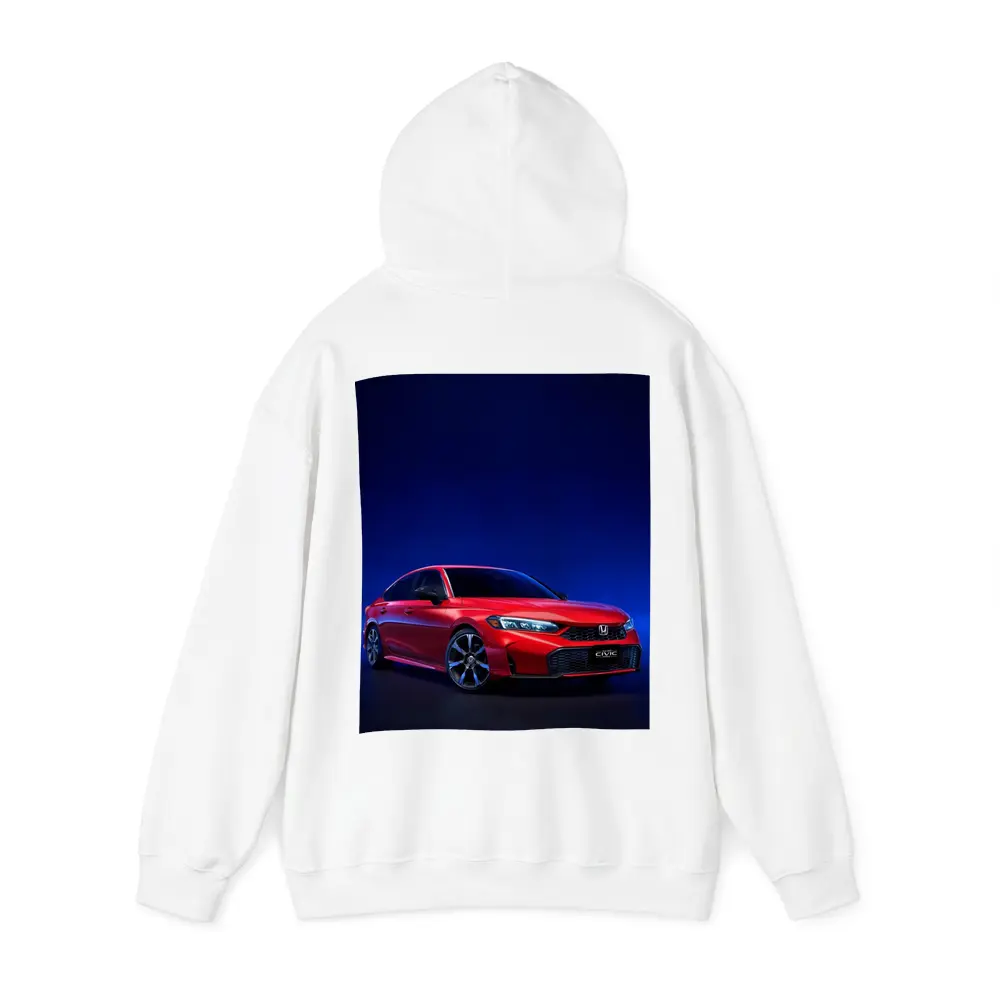 Red Honda Civic Dark Blue Studio Background – Hoodies