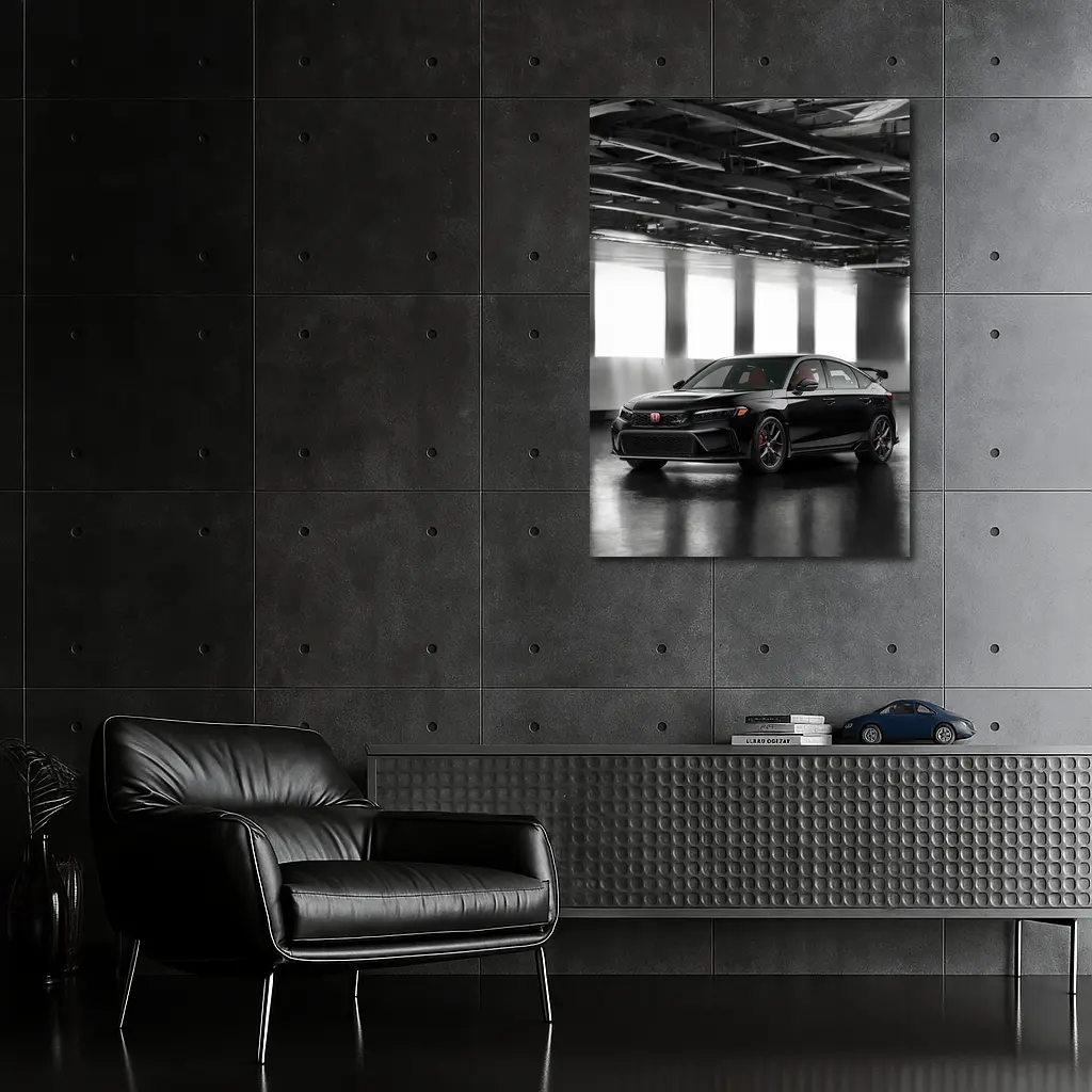 Honda Civic Type R Black Indoor Parking – Wall Art