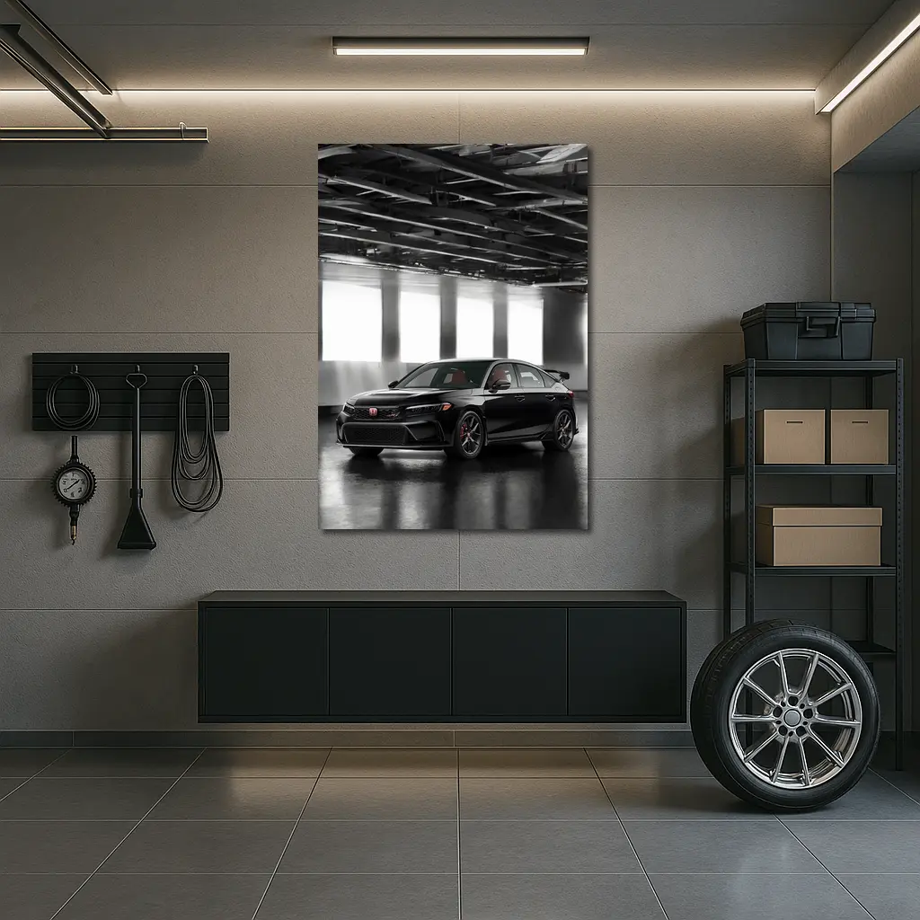 Honda Civic Type R Black Indoor Parking – Wall Art