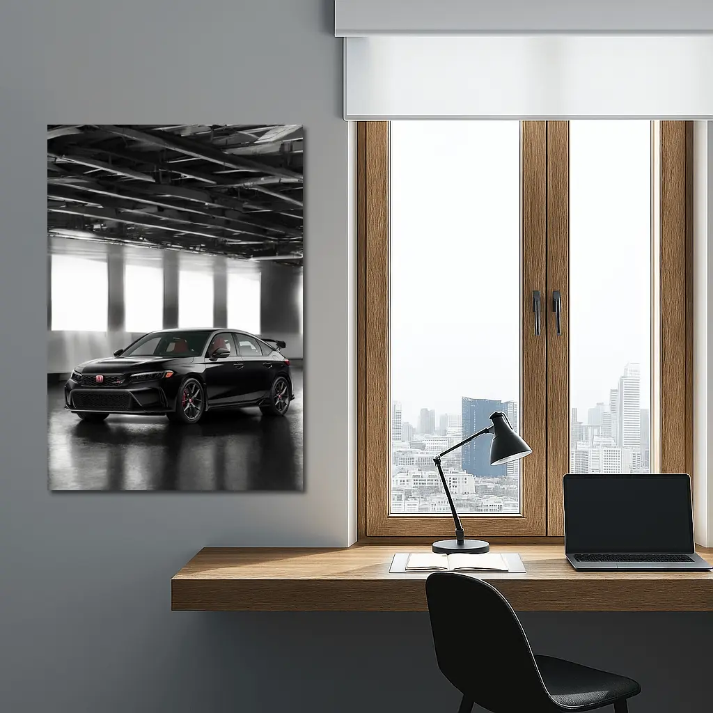 Honda Civic Type R Black Indoor Parking – Wall Art