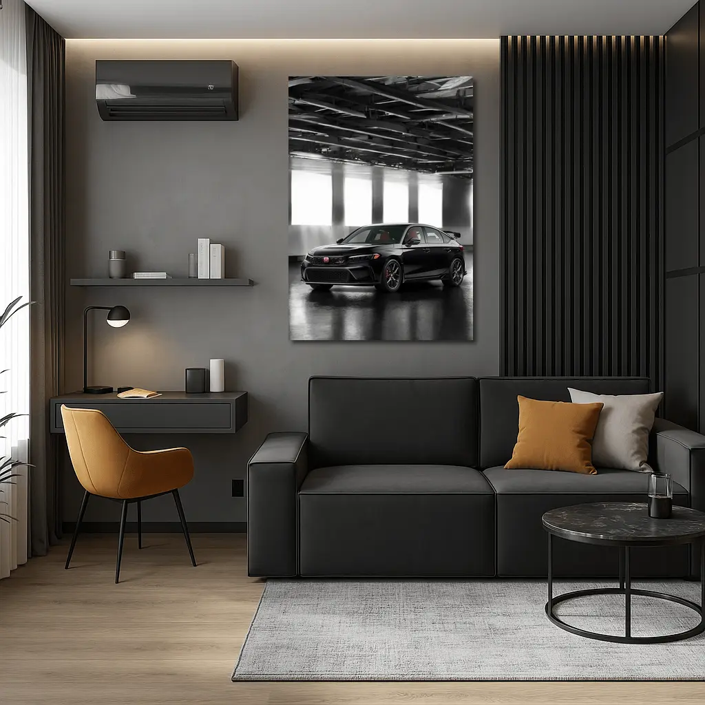 Honda Civic Type R Black Indoor Parking – Wall Art