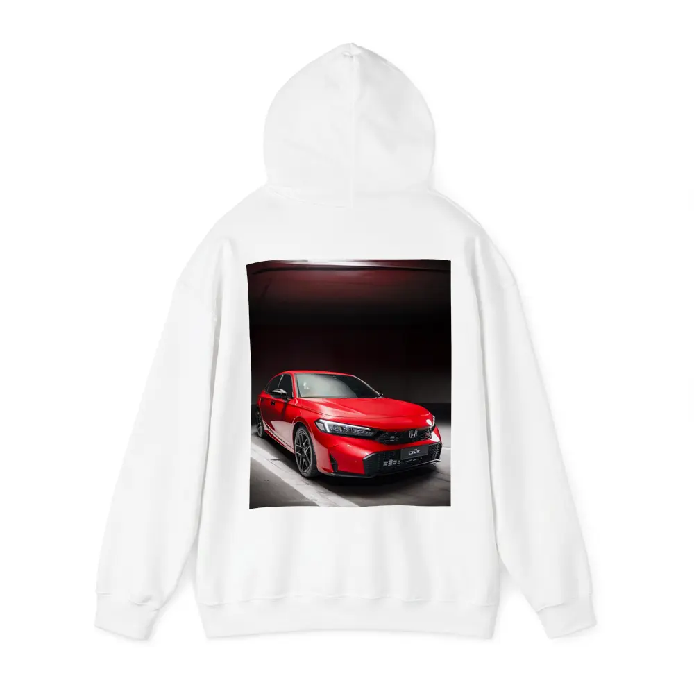 Honda Civic Red Car Dark Garage – Hoodies