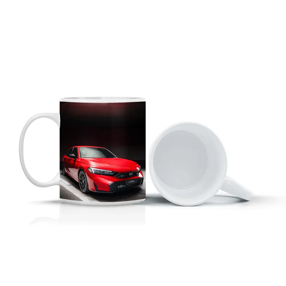 Honda Civic Red Car Dark Garage – Mugs