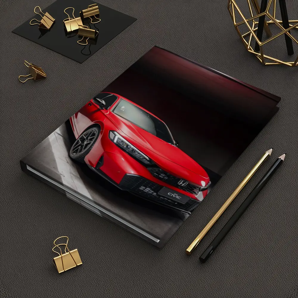 Honda Civic Red Car Dark Garage – Notebooks
