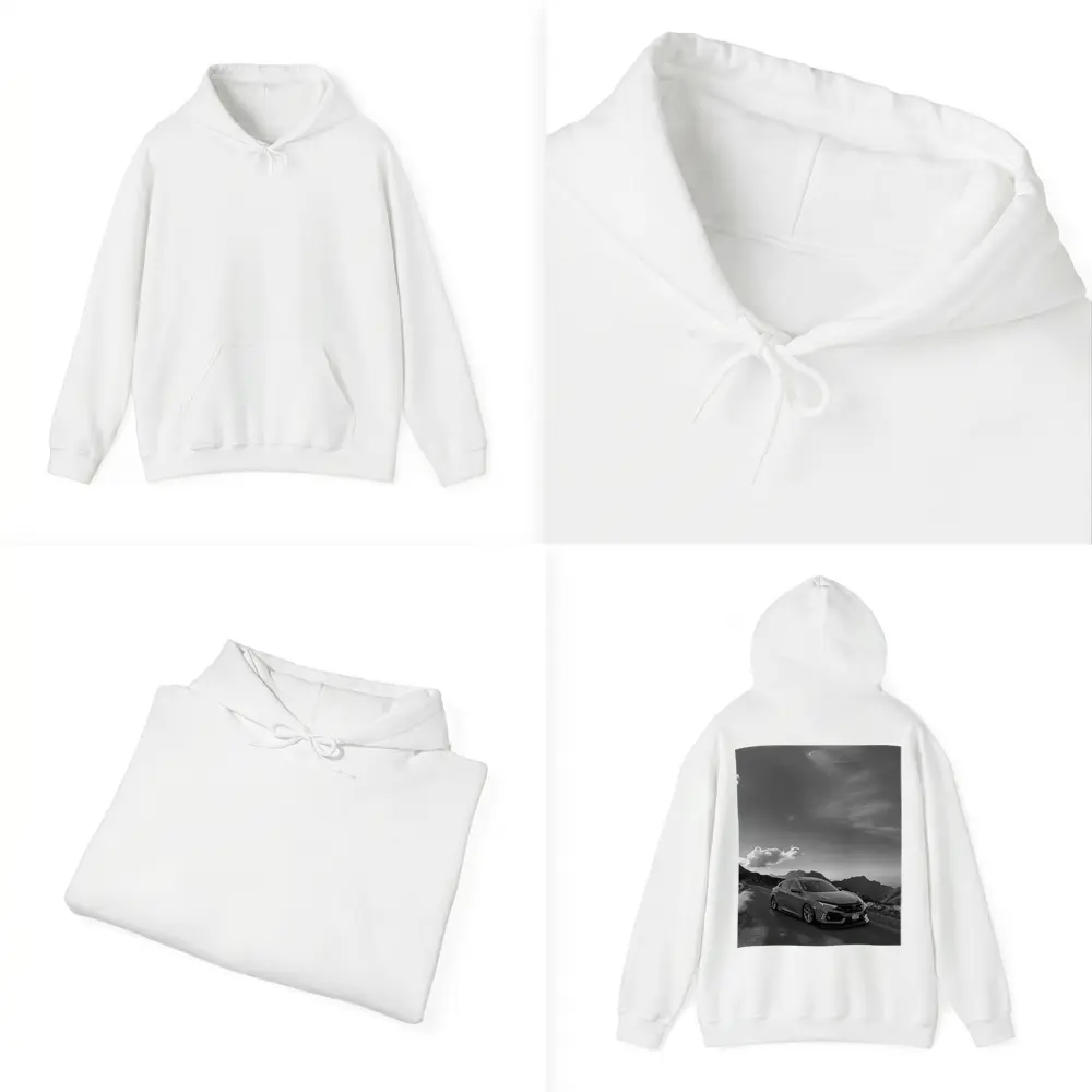 Honda Civic Type R Mountain Road Black White – Hoodies
