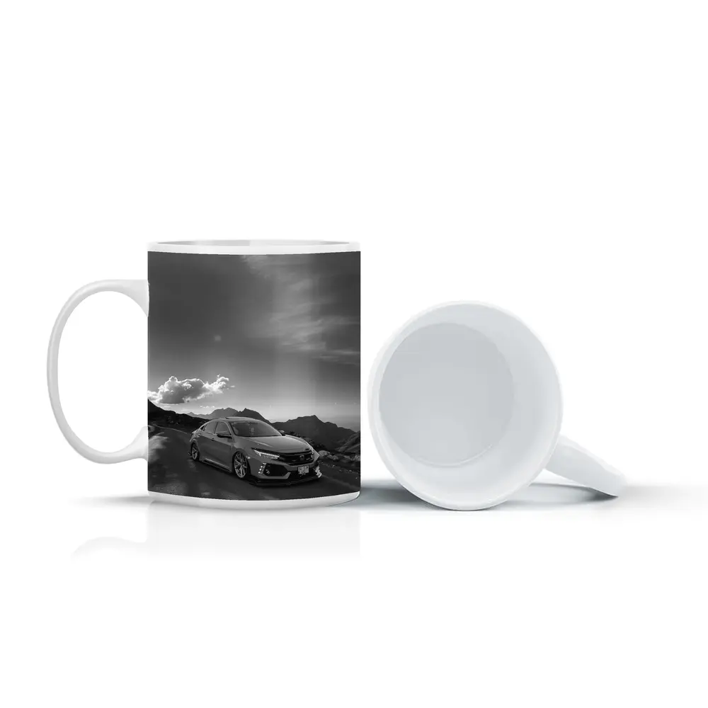 Honda Civic Type R Mountain Road Black White – Mugs
