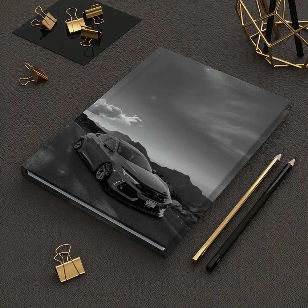 Honda Civic Type R Mountain Road Black White – Notebooks