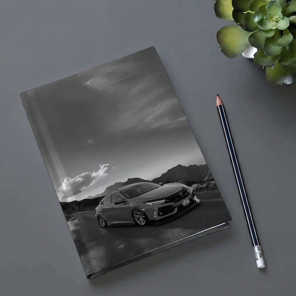 Honda Civic Type R Mountain Road Black White – Notebooks