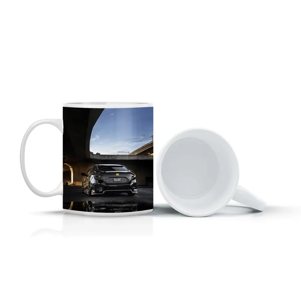 Black Honda Civic Under Urban Bridge – Mugs