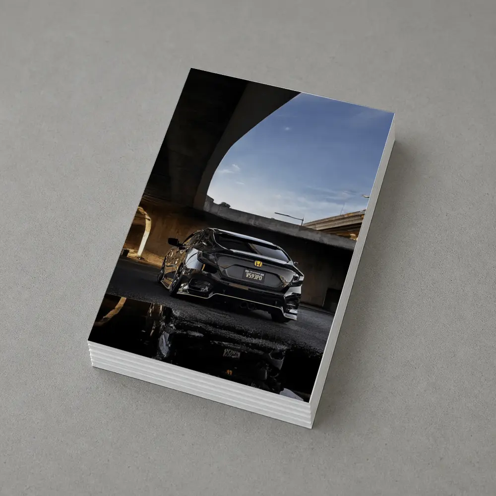 Black Honda Civic Under Urban Bridge – Postcards