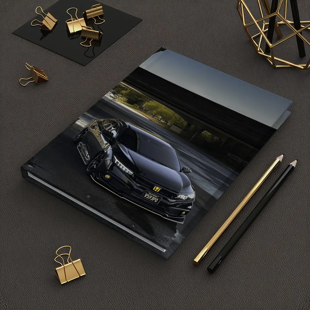 Black Honda Civic Under City Bridge – Notebooks