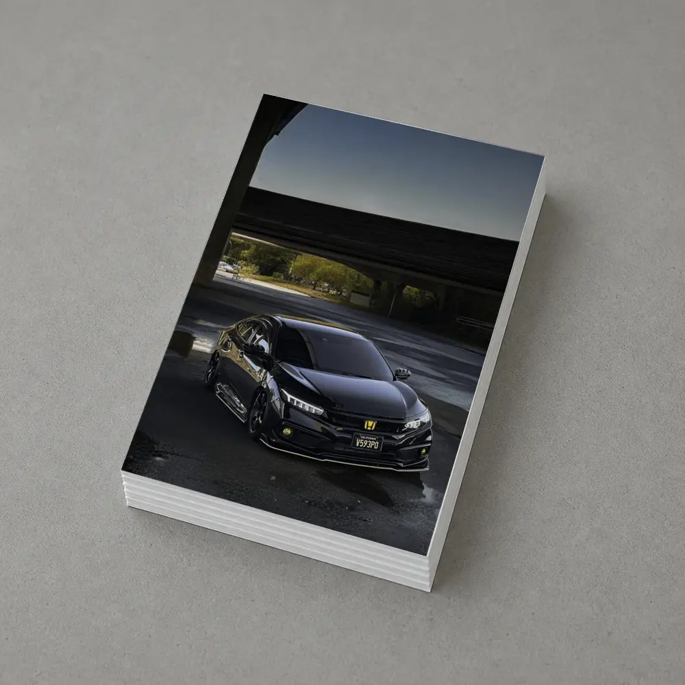 Black Honda Civic Under City Bridge – Postcards