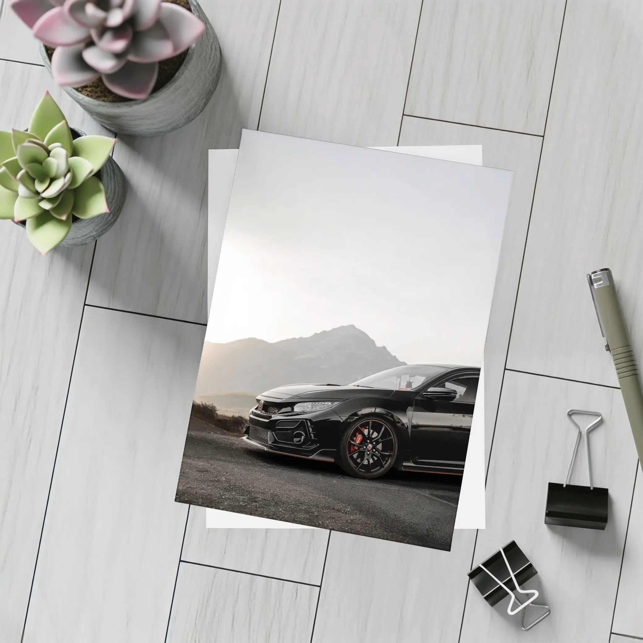 Honda Civic Type R Black Mountain Backdrop – Postcards