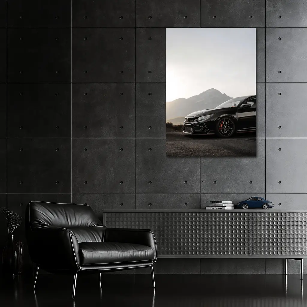 Honda Civic Type R Black Mountain Backdrop – Wall Art