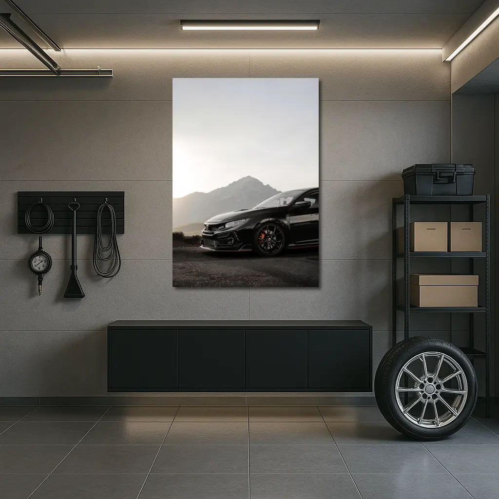 Honda Civic Type R Black Mountain Backdrop – Wall Art